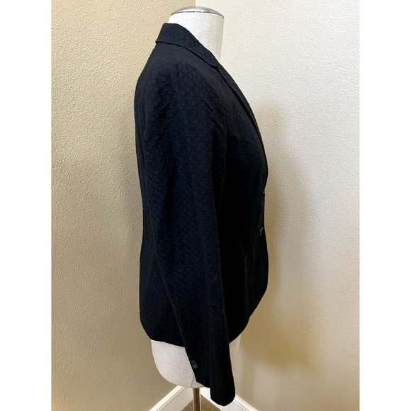 TALBOTS Women's Blazer Jacket Black Pocketed Collared Size 6 - Picture 2 of 4